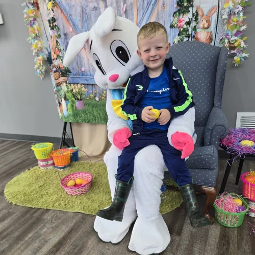 Host Sensory-Friendly Easter Bunny at our Clinton and Knob Noster clinics